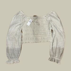 American Eagle smocked crop